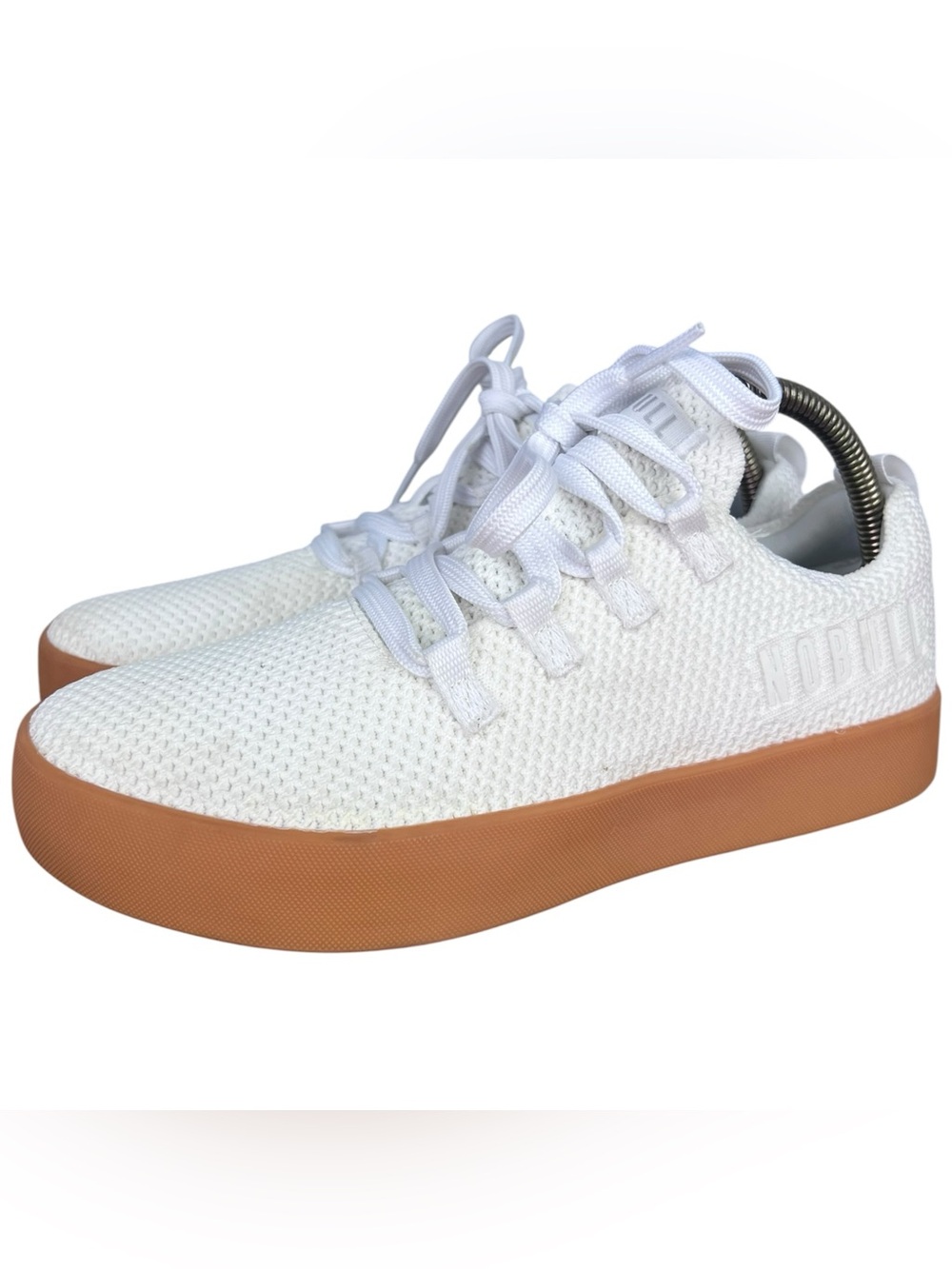 NOBULL White Rec Canvas Trainer Workout Sneakers Mens 9 Womens 10.5 (No insoles)